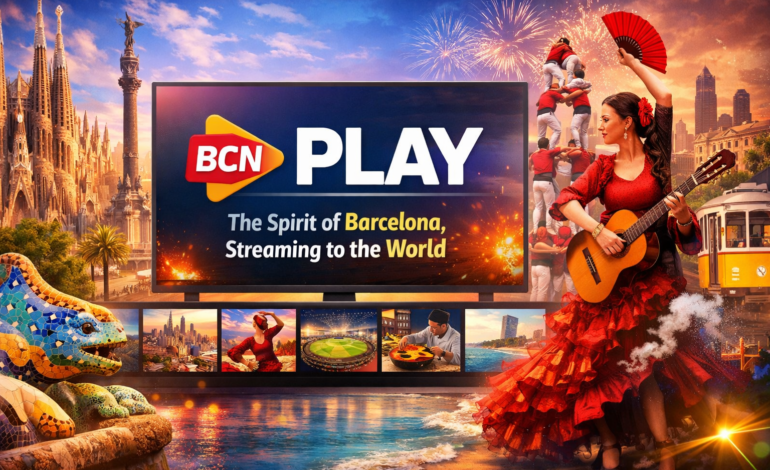 BCN Play streaming platform interface showing Barcelona content